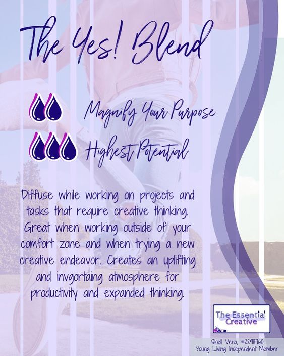 When you have creative projects outside of your comfort zone, try this blend for your diffuser. 2 drops Magnify Your Purpose, 3 drops Highest Potential. 

Visit TheEssentialCreative.com for more diffuser blends and education on essential oils.