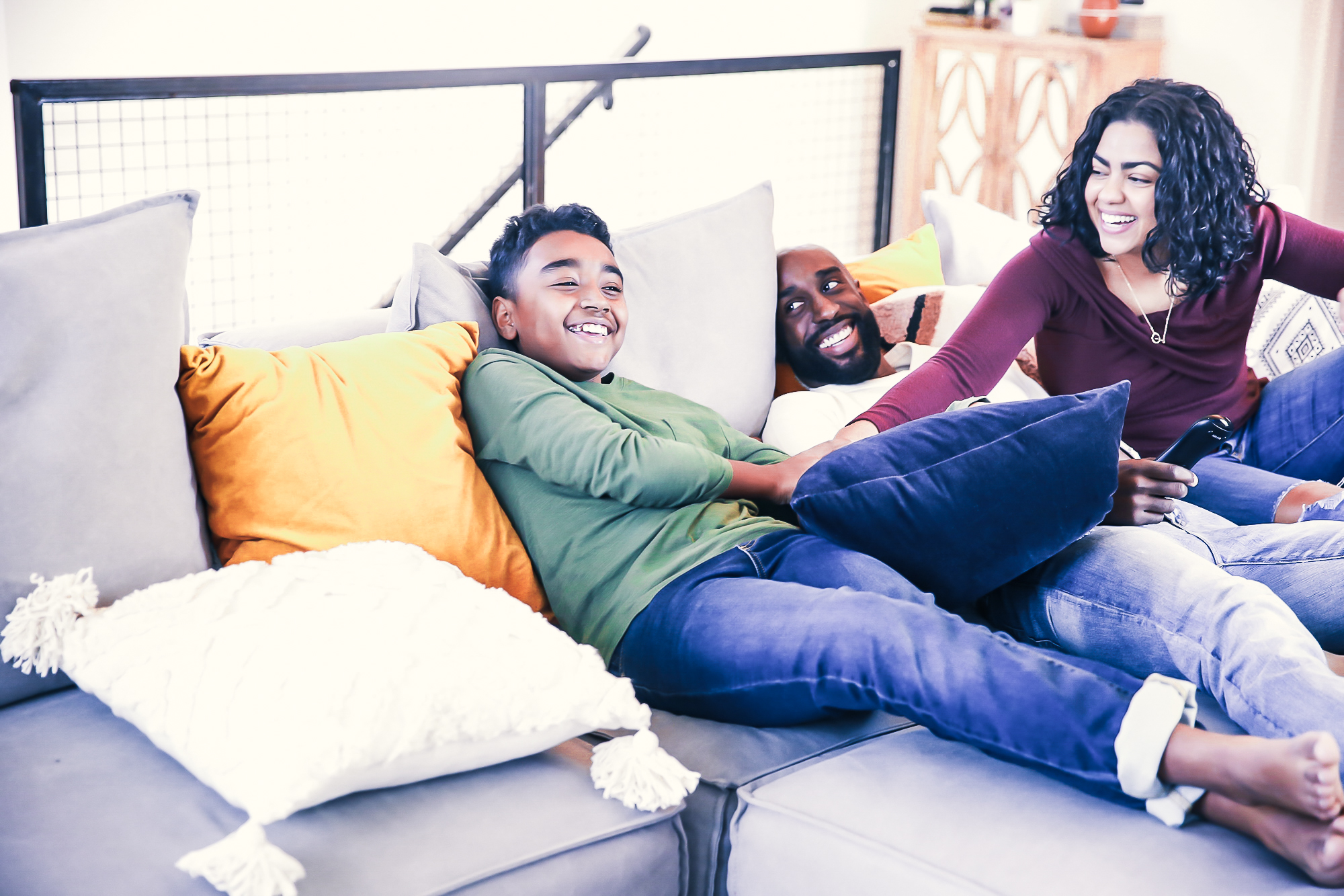 A family spending time together.