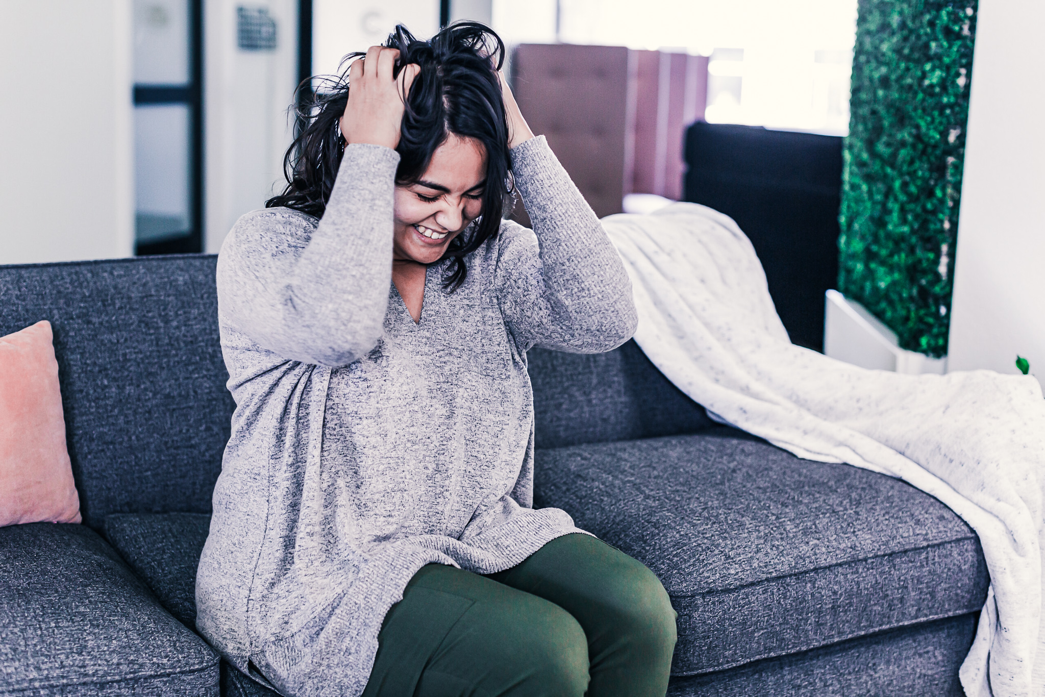 a woman in therapy frustrated.