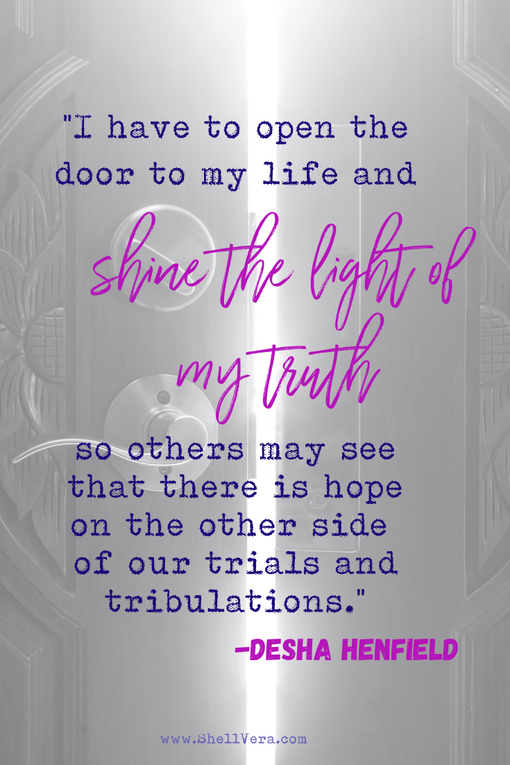 Quote from Desha's story.