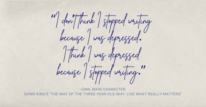 Quote from Donn King's book, "The Way of the Three-Year-Old Why". 